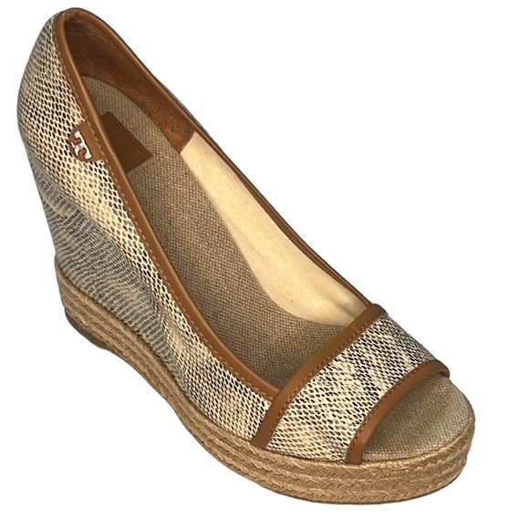 Tory Burch Plata Royal Majorca Wedge Shoe - Picture 1 of 6